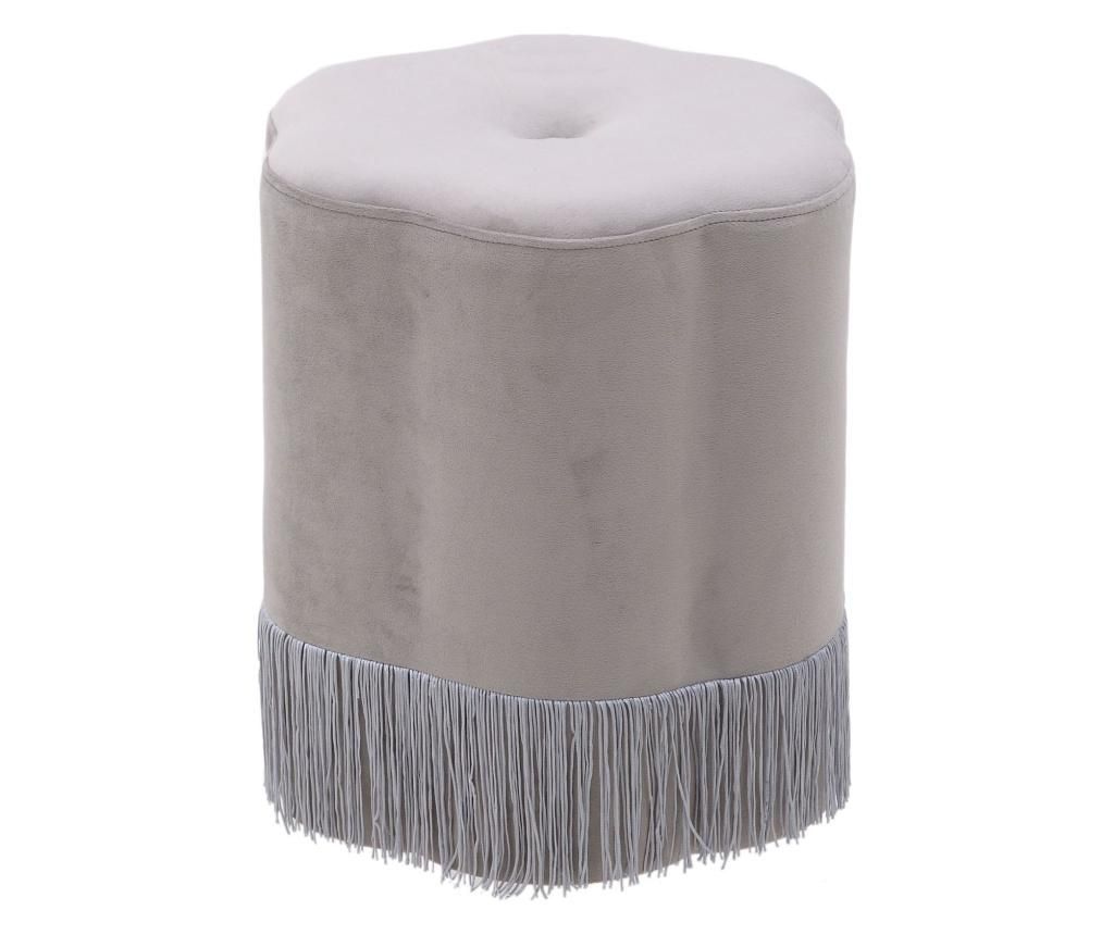 Taburet Velvet Grey – inart, Gri & Argintiu inart
